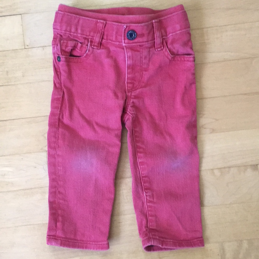 Baby Pull on Red Skinny Jeans - 6-12 mo